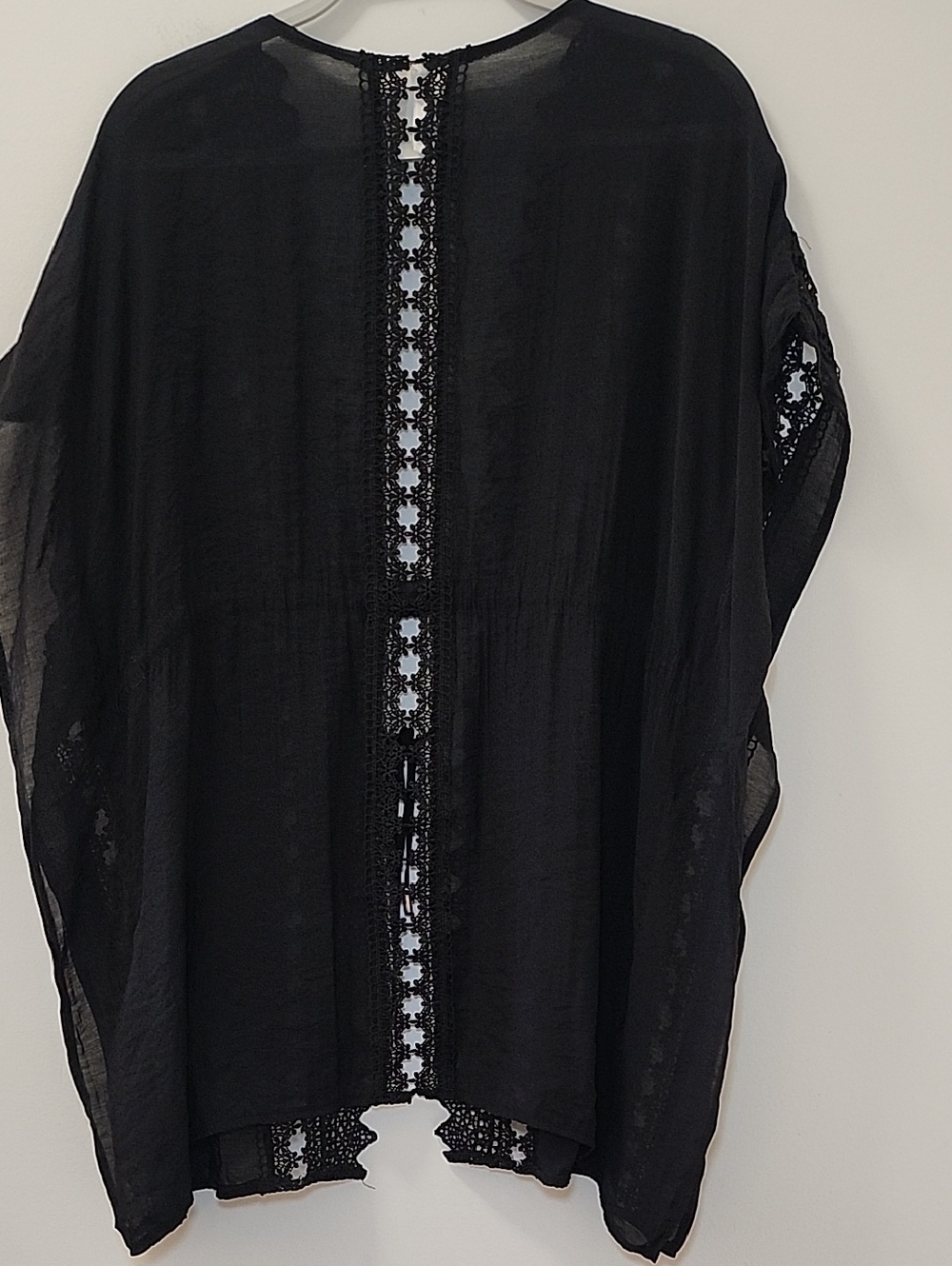 ELAN Vivi crochet Cover Up tie front boho slouchy women’s Lace Sz Small/ Meduim - Picture 12 of 16